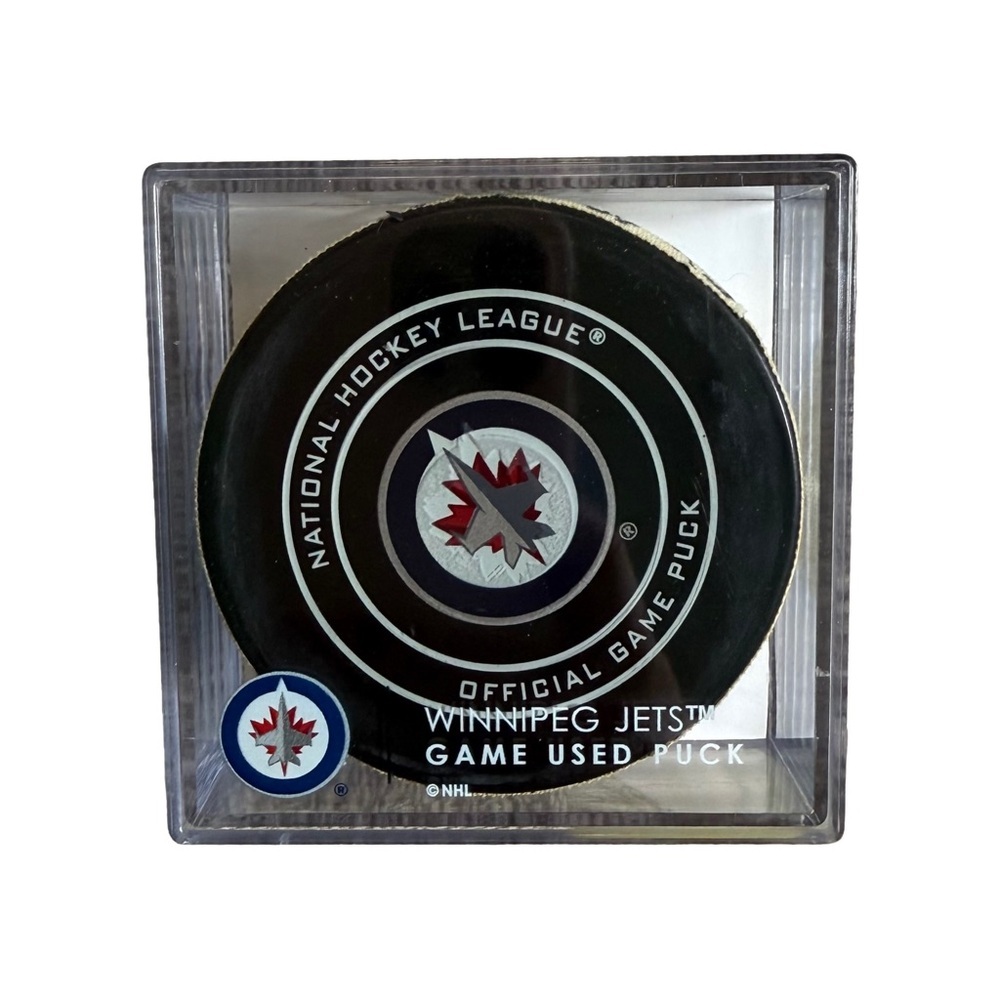 NWT NHL / WINNIPEG JETS / NASHVILLE PREDATORS MATTIAS EKHOLM GOAL GAME USED PUCK
